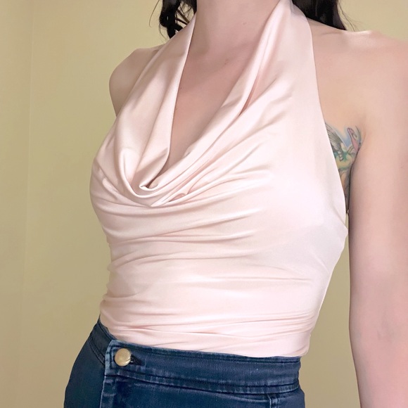 Guess Tops - Guess Cowl-Neck Halter Thong Bodysuit